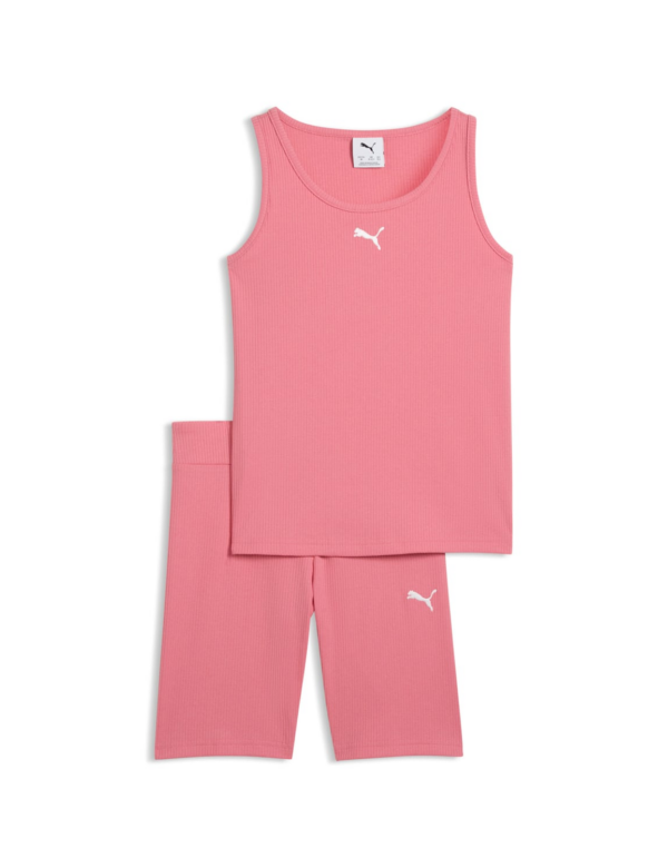 PUMA ESS ELEVATED Rib Tank & Short Leggings - 25 Rosa